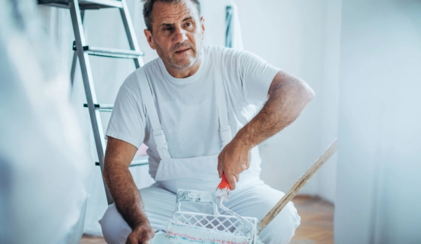 chantier de peinture en batiment