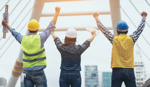 Conduite du changement équipes BTP satisfaites