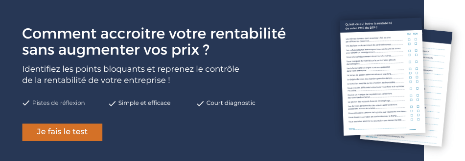 test de rentabilité chantiers du bâtiment